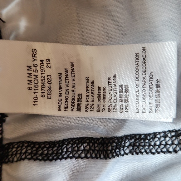 Nike girls black and white floral print capri leggings size 6 - Picture 8 of 8